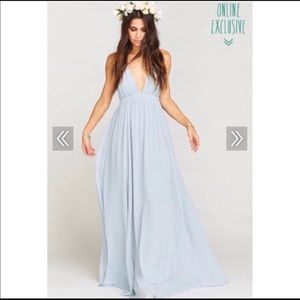 Steel blue show me your mumu bridesmaid dress